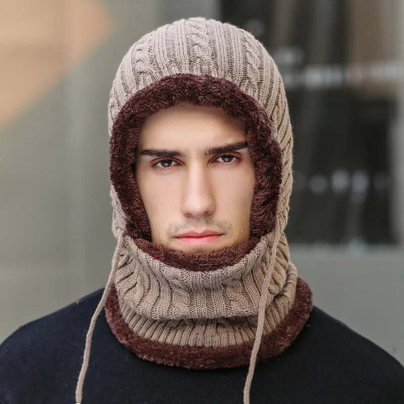 Cozy Winter Knit Balaclava with Scarf