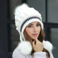 Cozy Fleece-Lined Winter Hat with Plush Faux Fur Pom-Pom