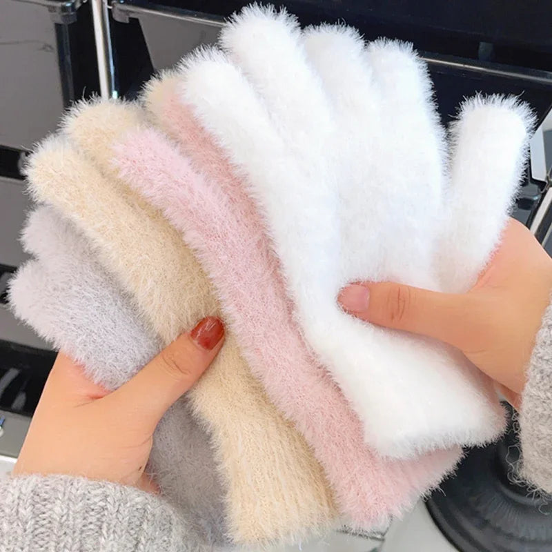 Cozy Ultra-Soft Plush Winter Gloves for Women