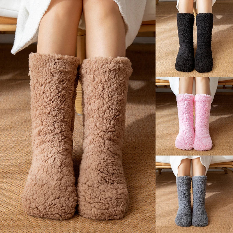 Ultra-Soft Winter Plush Indoor Socks for Warmth and Comfort