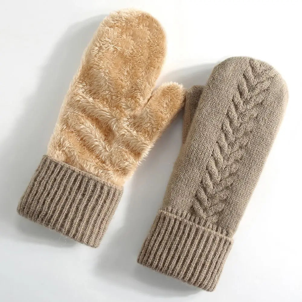 Cozy Double-Layer Fleece-Lined Winter Mittens for Ultra
