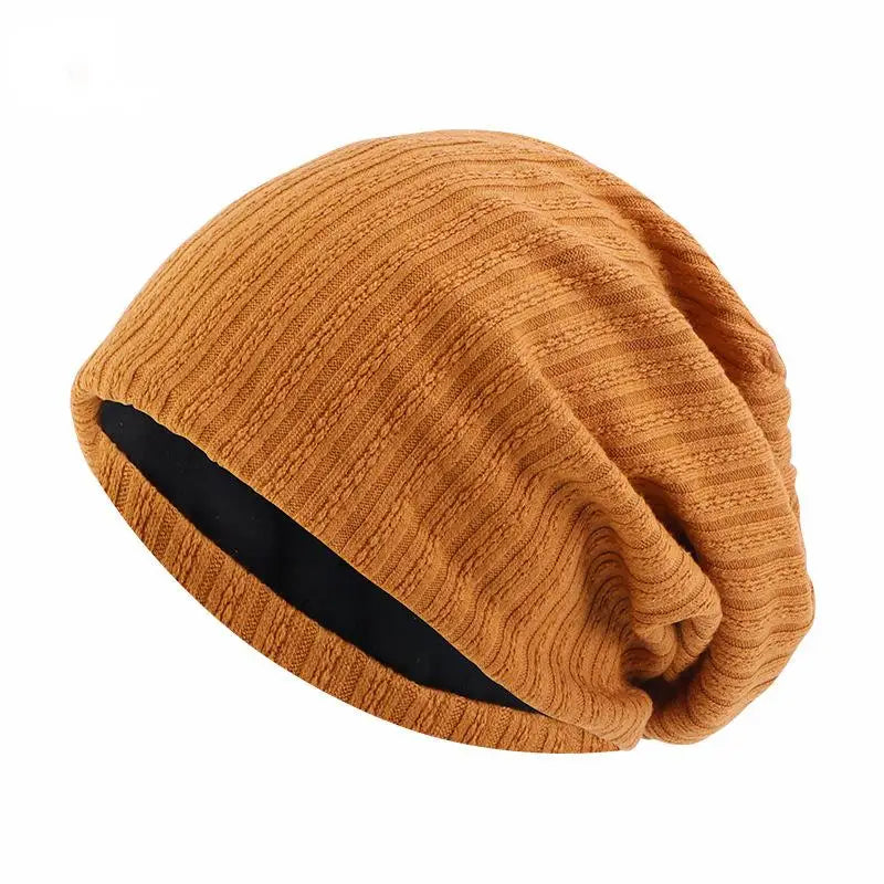 Winter Wheat-Pattern Cotton Beanie Hat