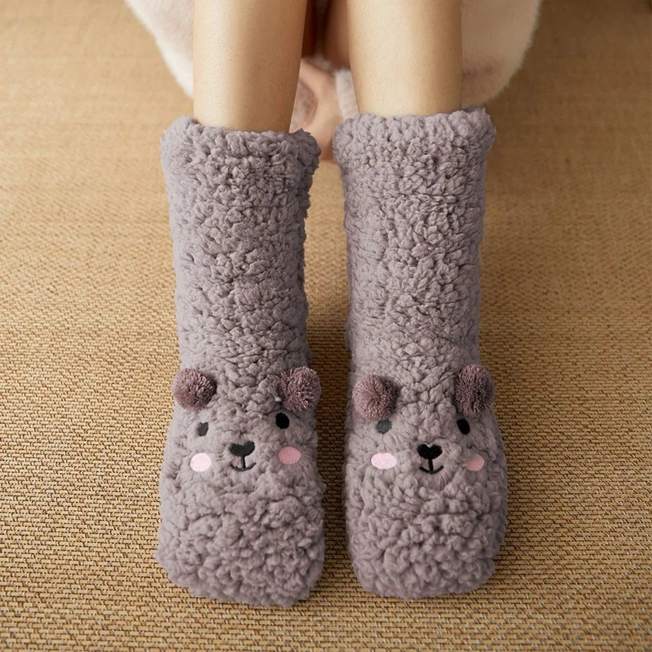 Cozy Kawaii Bear Fleece Socks