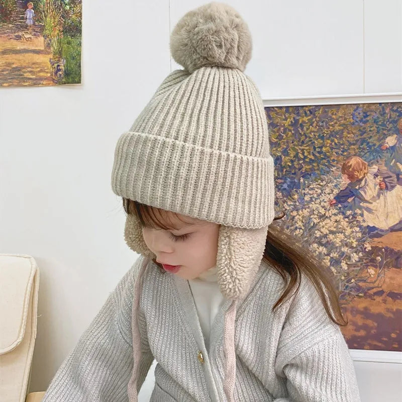 Cozy Kids' Knit Beanie with Earflaps