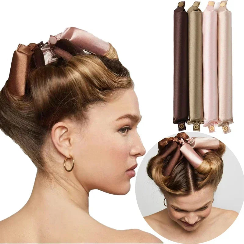 Satin Headband Heatless Hair Curler for Effortless