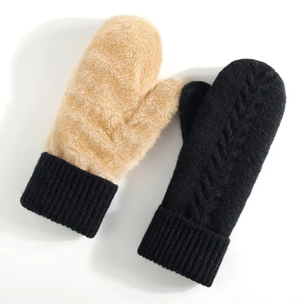 Cozy Double-Layer Fleece-Lined Winter Mittens for Ultra