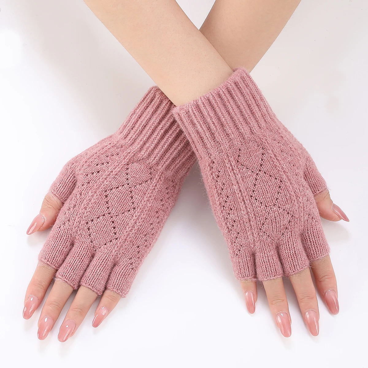 Cozy Soft-Knit Fingerless Gloves for Winter