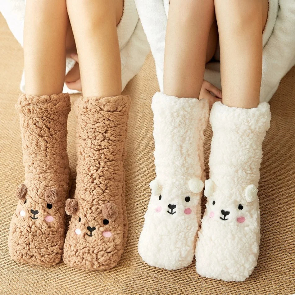 Cozy Kawaii Bear Fleece Socks