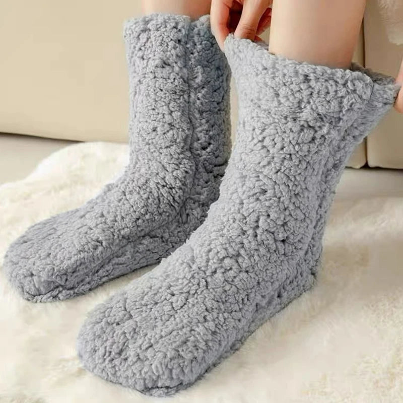 Ultra-Soft Winter Plush Indoor Socks for Warmth and Comfort