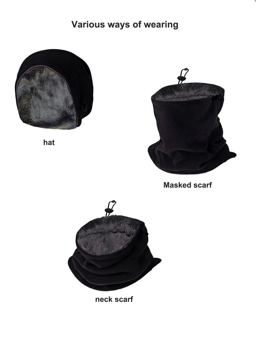 All-in-One Fleece Balaclava with Built-In Face Mask