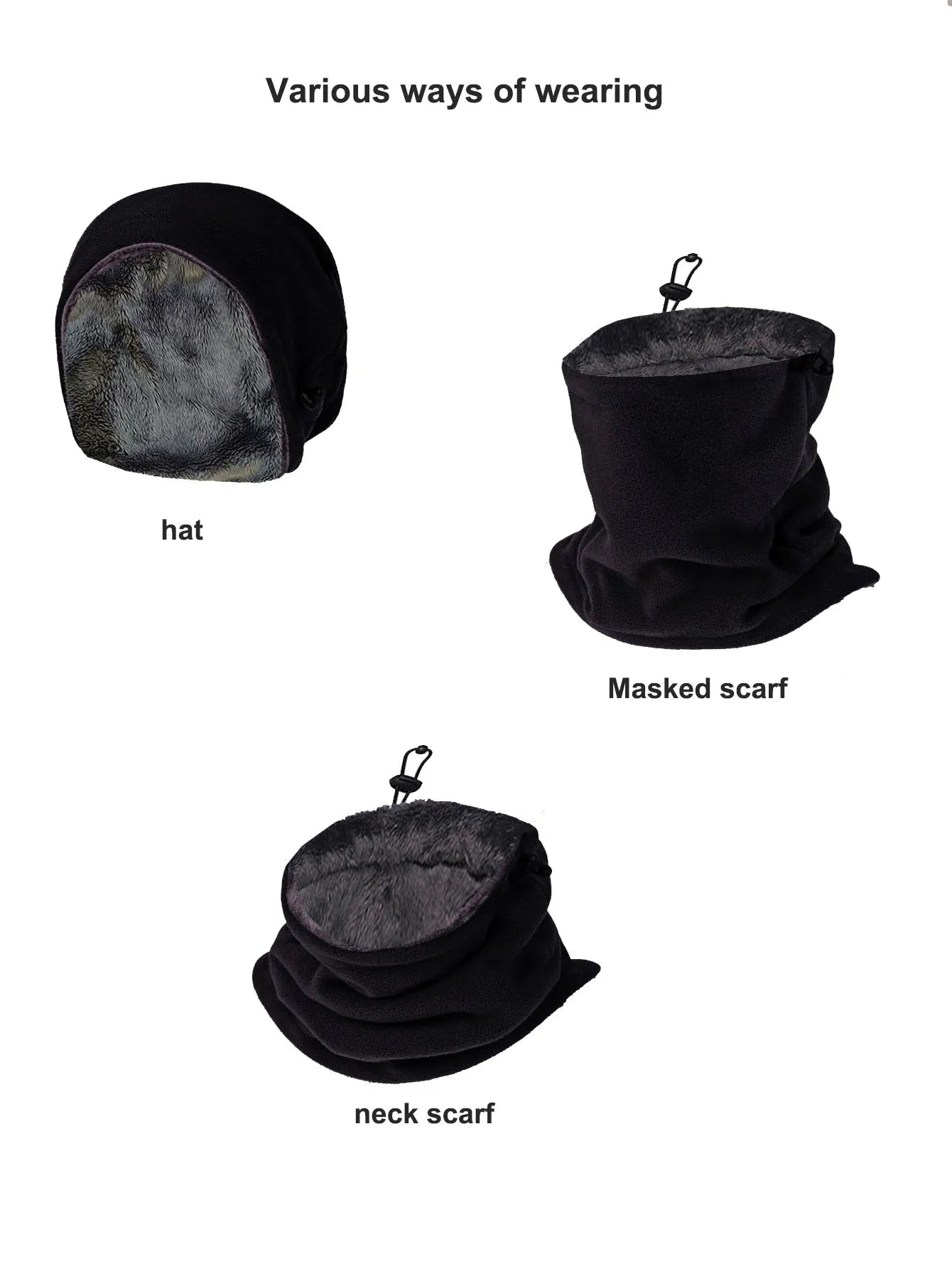 All-in-One Fleece Balaclava with Built-In Face Mask