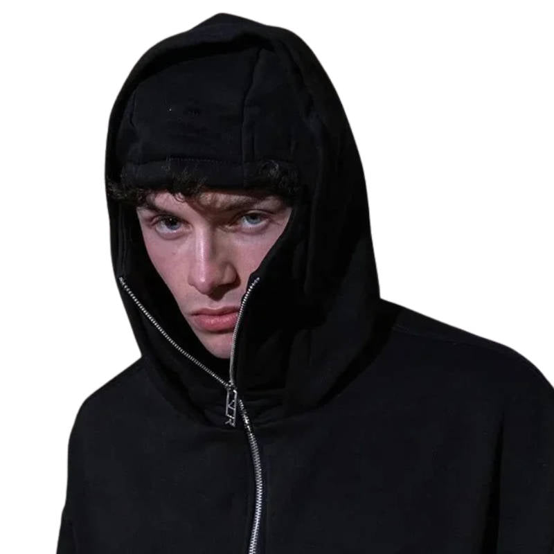 Unisex Full-Zip Balaclava Hoodie