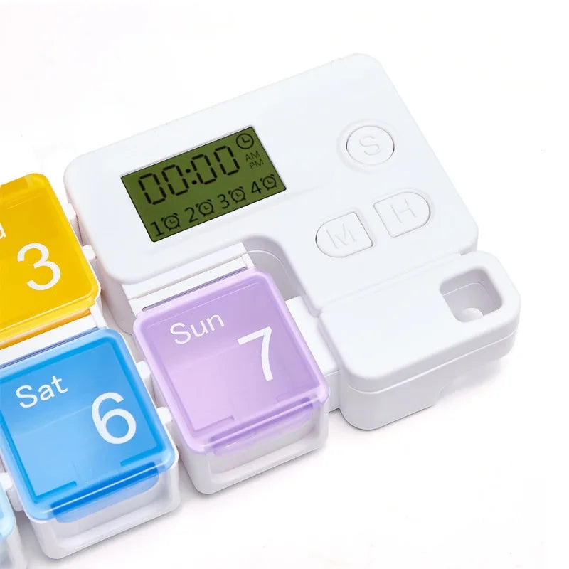 Smart Electronic Weekly Pill Organizer with Reminders
