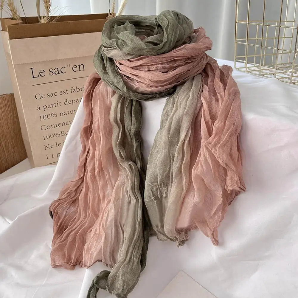 Cozy Gradient Cotton Shawl for Women