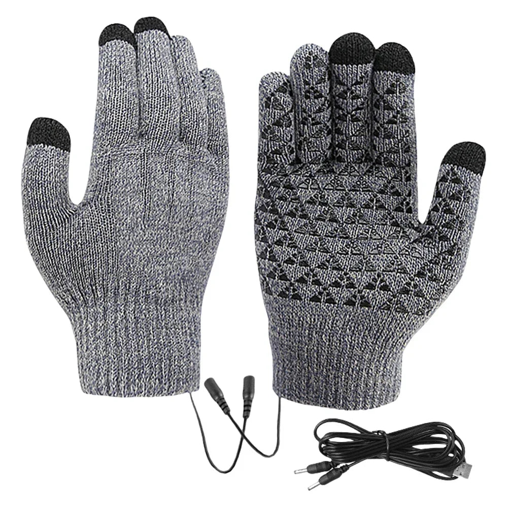 Winter-Ready USB Touchscreen Heated Gloves