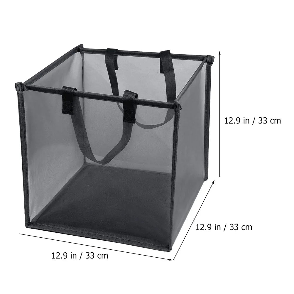 Collapsible Mesh Laundry Hamper with Easy-Grip Handles