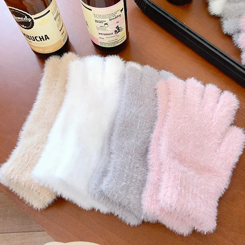 Cozy Ultra-Soft Plush Winter Gloves for Women