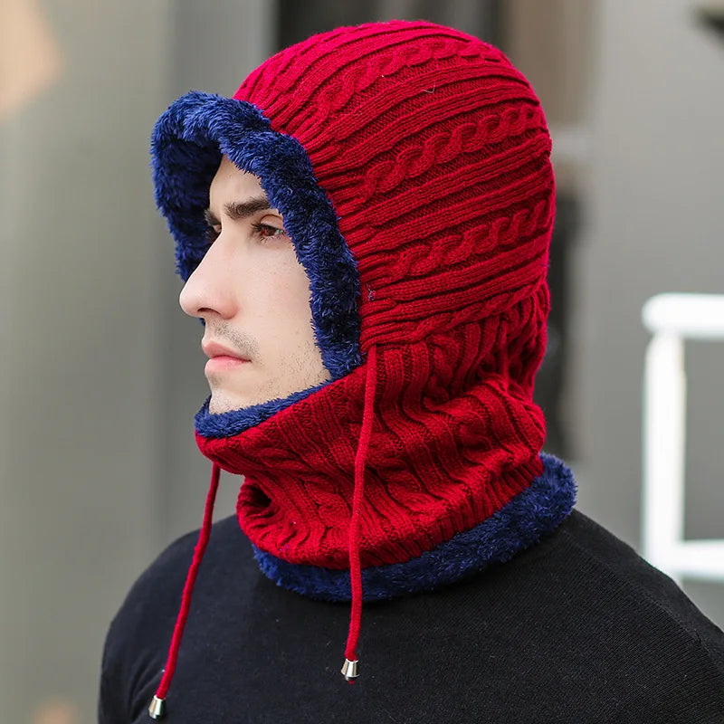 Cozy Winter Knit Balaclava with Scarf