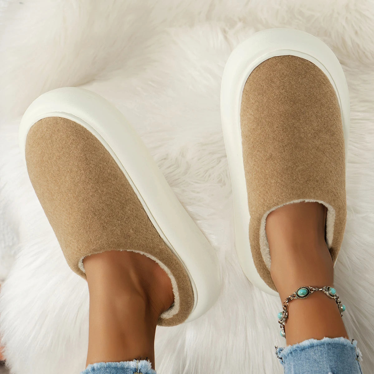 Cozy Plush Indoor Slippers for Women