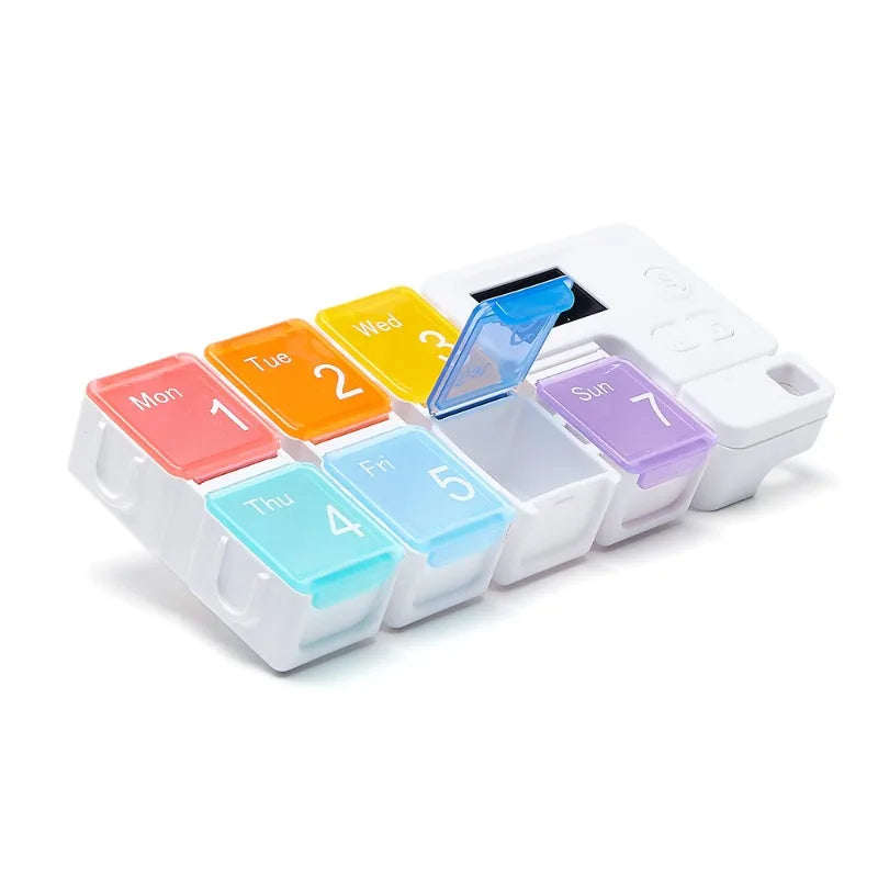Smart Electronic Weekly Pill Organizer with Reminders