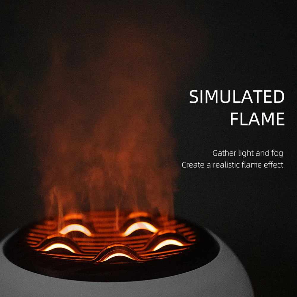 Dynamic Jellyfish Flame Aromatherapy Diffuser with LED Glow