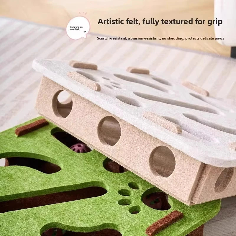 Felt Interactive Cat Puzzle Box