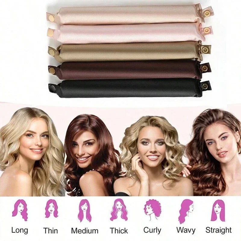 Satin Headband Heatless Hair Curler for Effortless