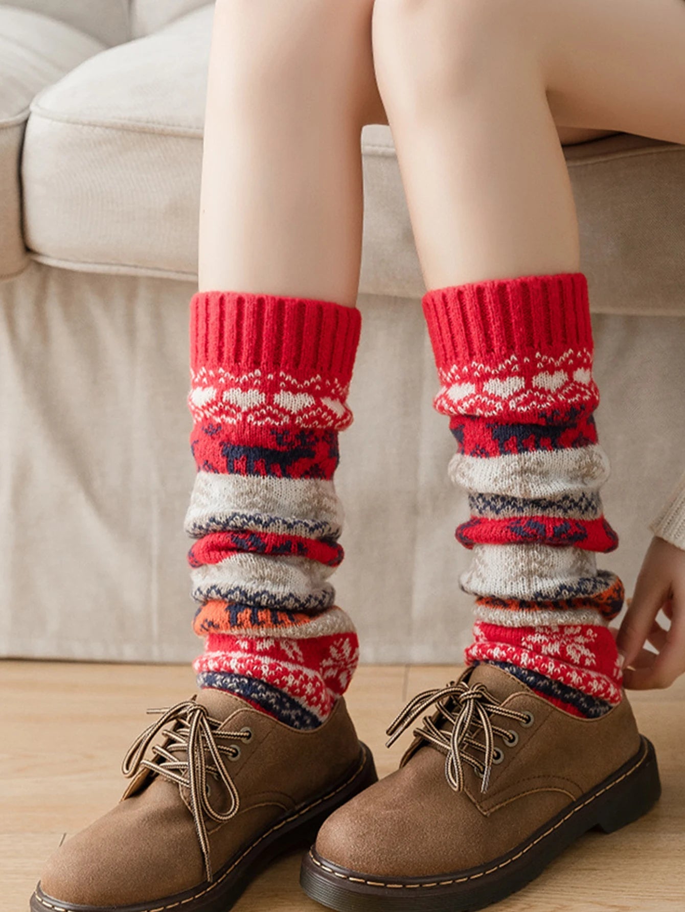 Ultra-Soft Knit Leg Warmers for Fall and Winter