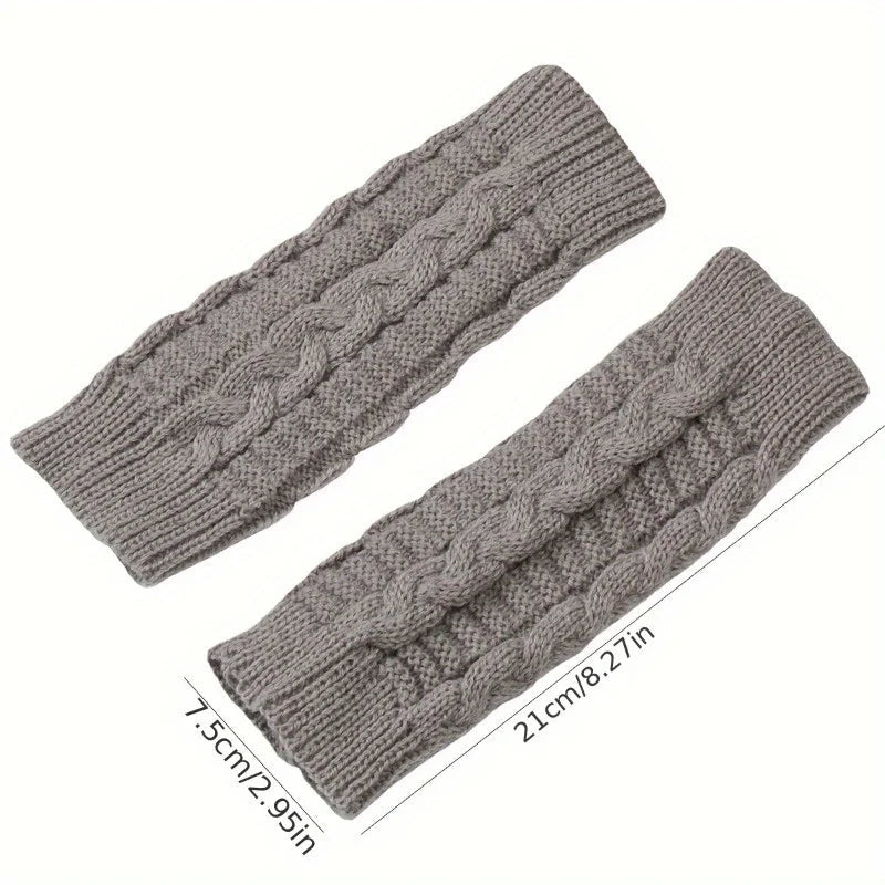 Cozy Knit Women's Winter Fingerless Gloves