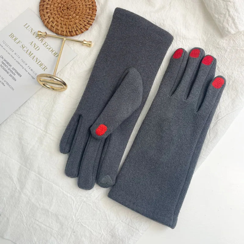 Winter Touchscreen Gloves with Nail-Polish Inspired Design