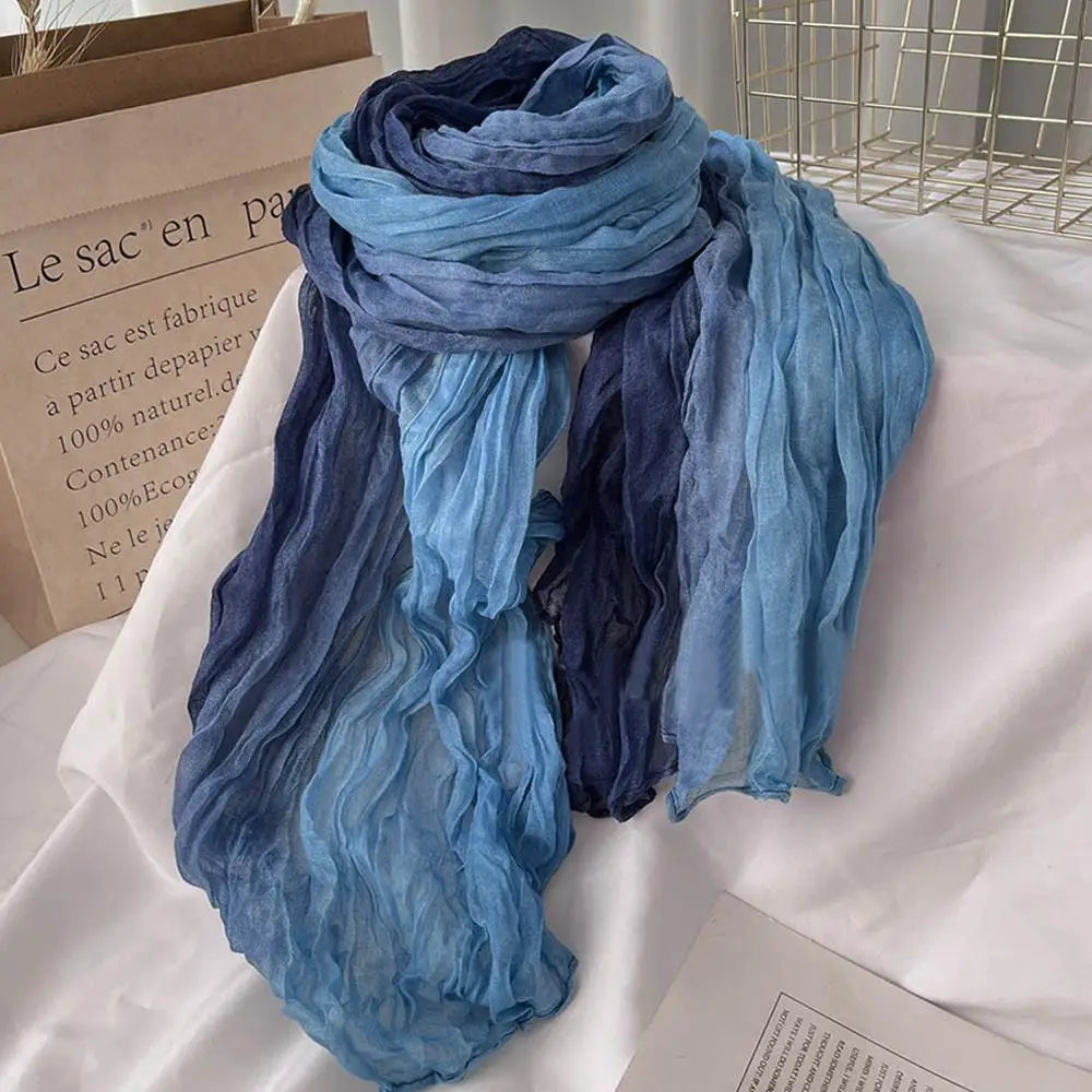 Cozy Gradient Cotton Shawl for Women