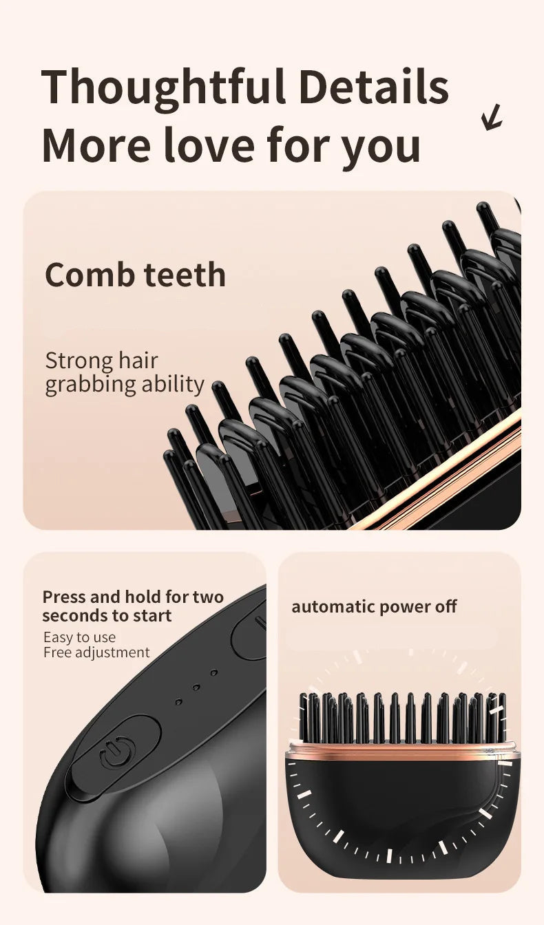 Cordless 2-in-1 Portable Ceramic Hair Straightener