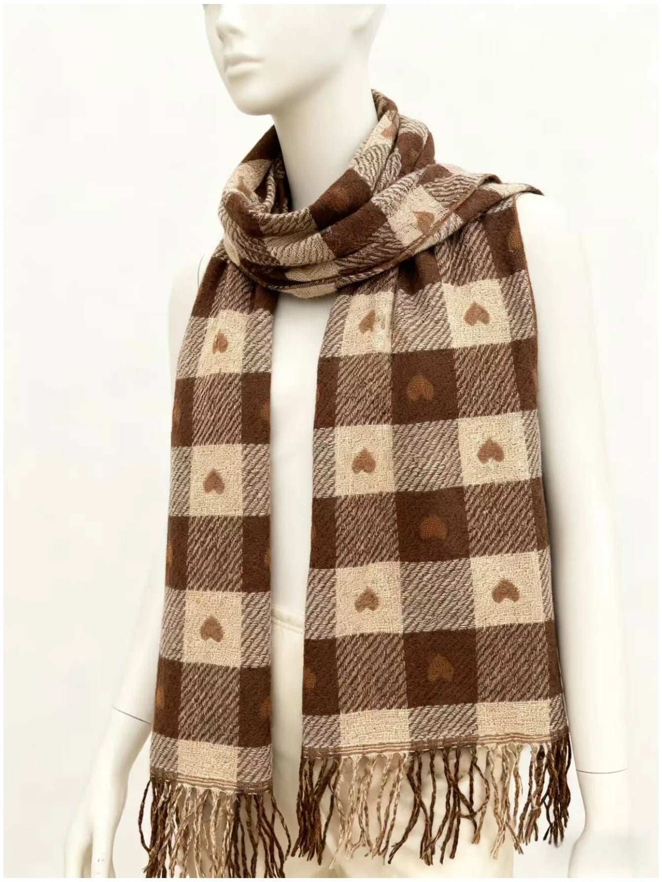 Cozy Plaid Winter Scarf & Shawl