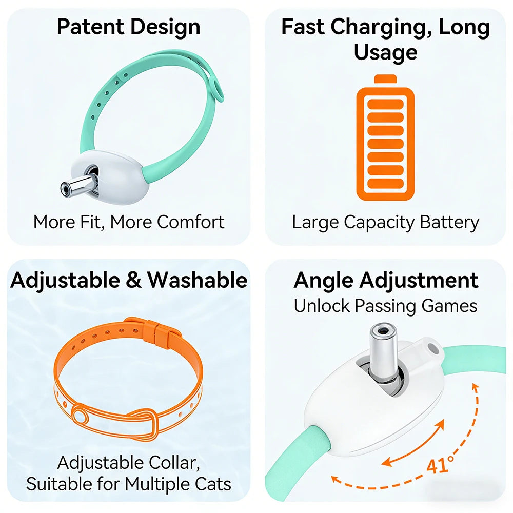 Rechargeable Interactive Laser Cat Collar with USB
