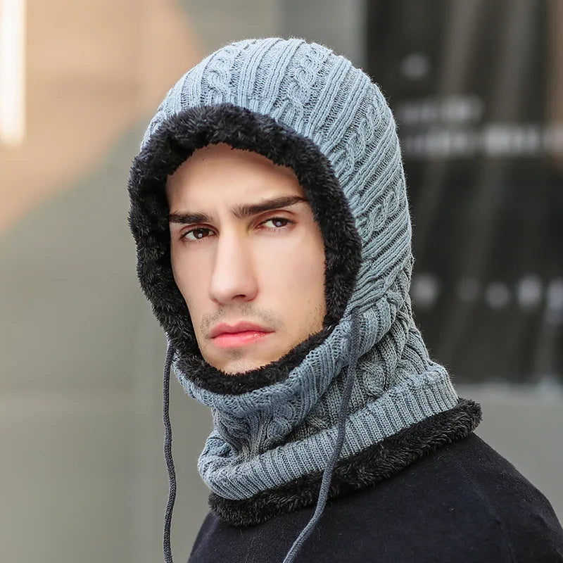 Cozy Winter Knit Balaclava with Scarf
