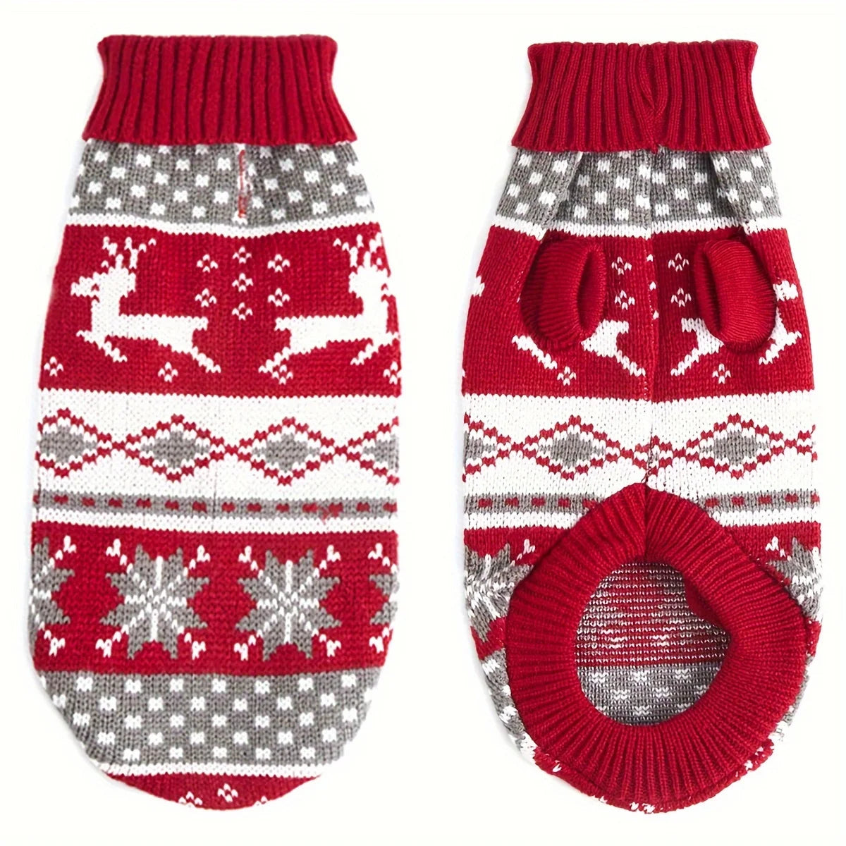 Cozy Festive Knitted Christmas Sweater for Small Pets