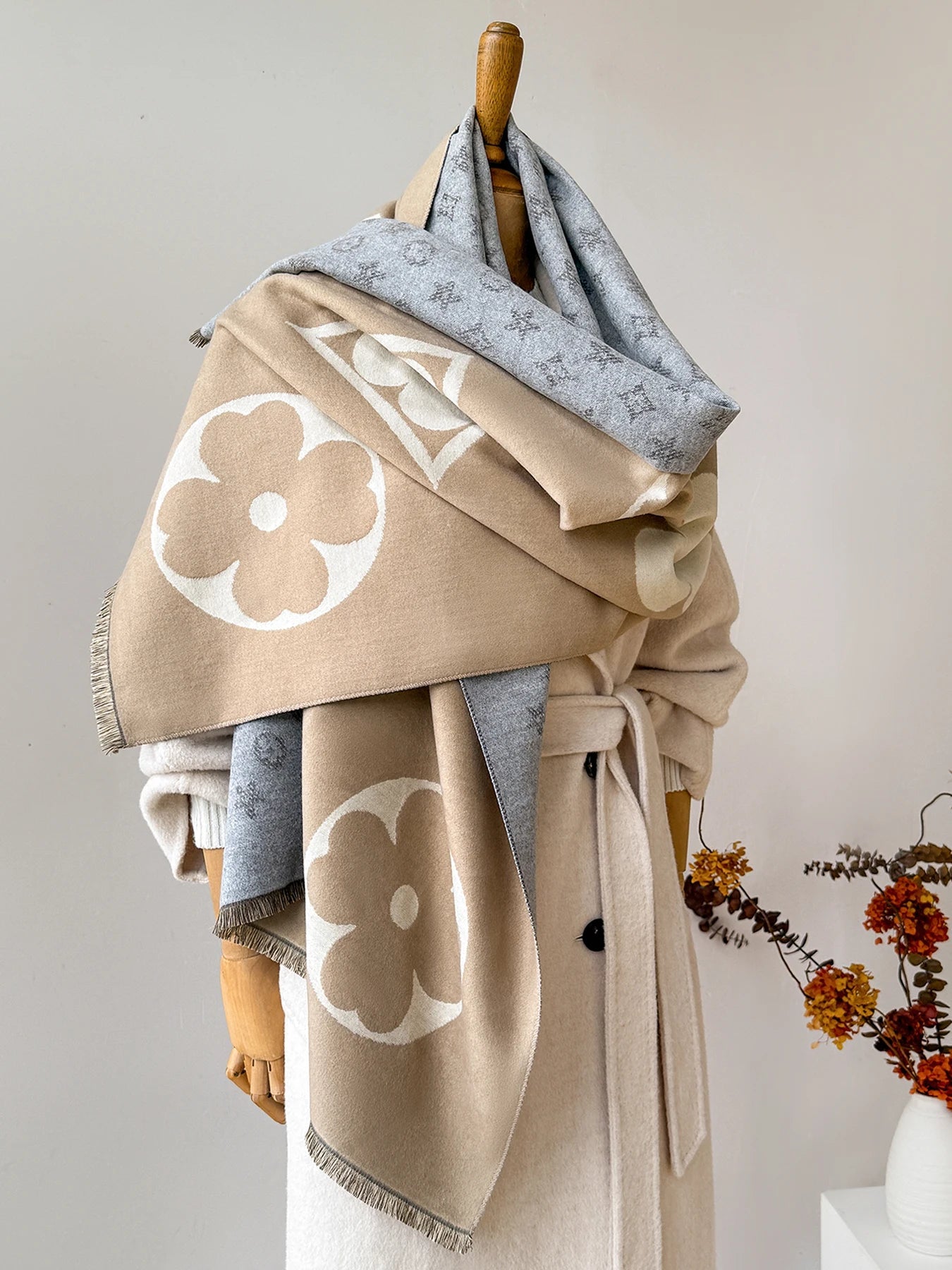 Luxurious Faux Cashmere Winter Scarf and Neck Warmer
