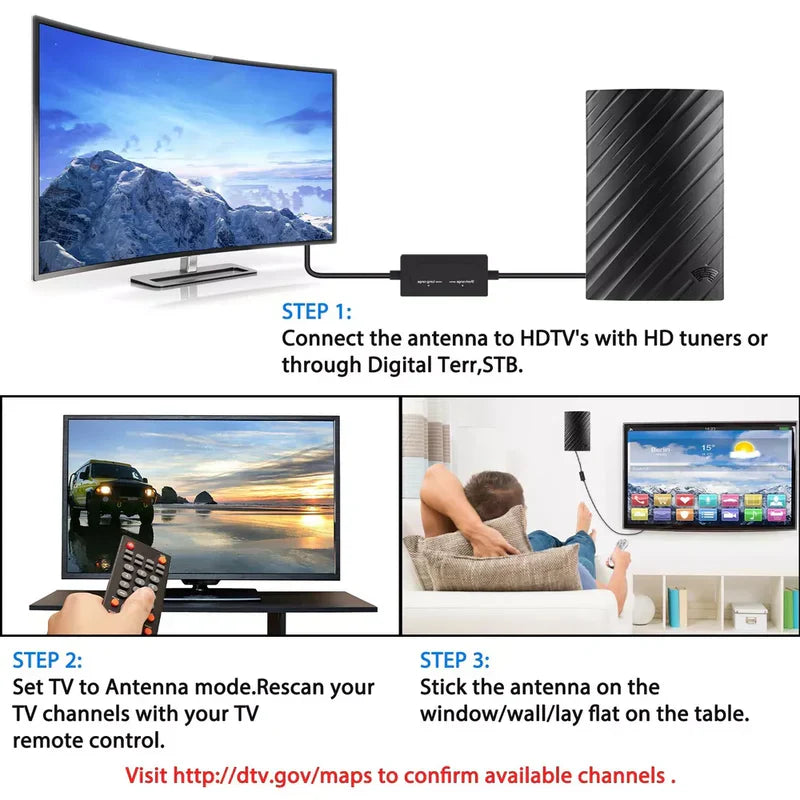 Ultra Long-Range Indoor HDTV 4K Antenna