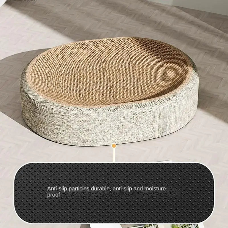 Oval Sisal 2-in-1 Cat Scratcher & Cozy Bed