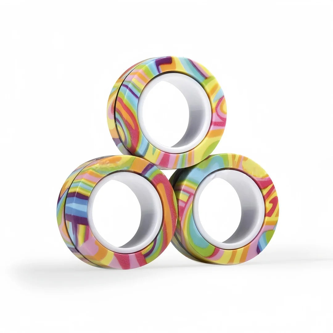 Premium Magnetic Fidget Ring Spinner Set for Stress