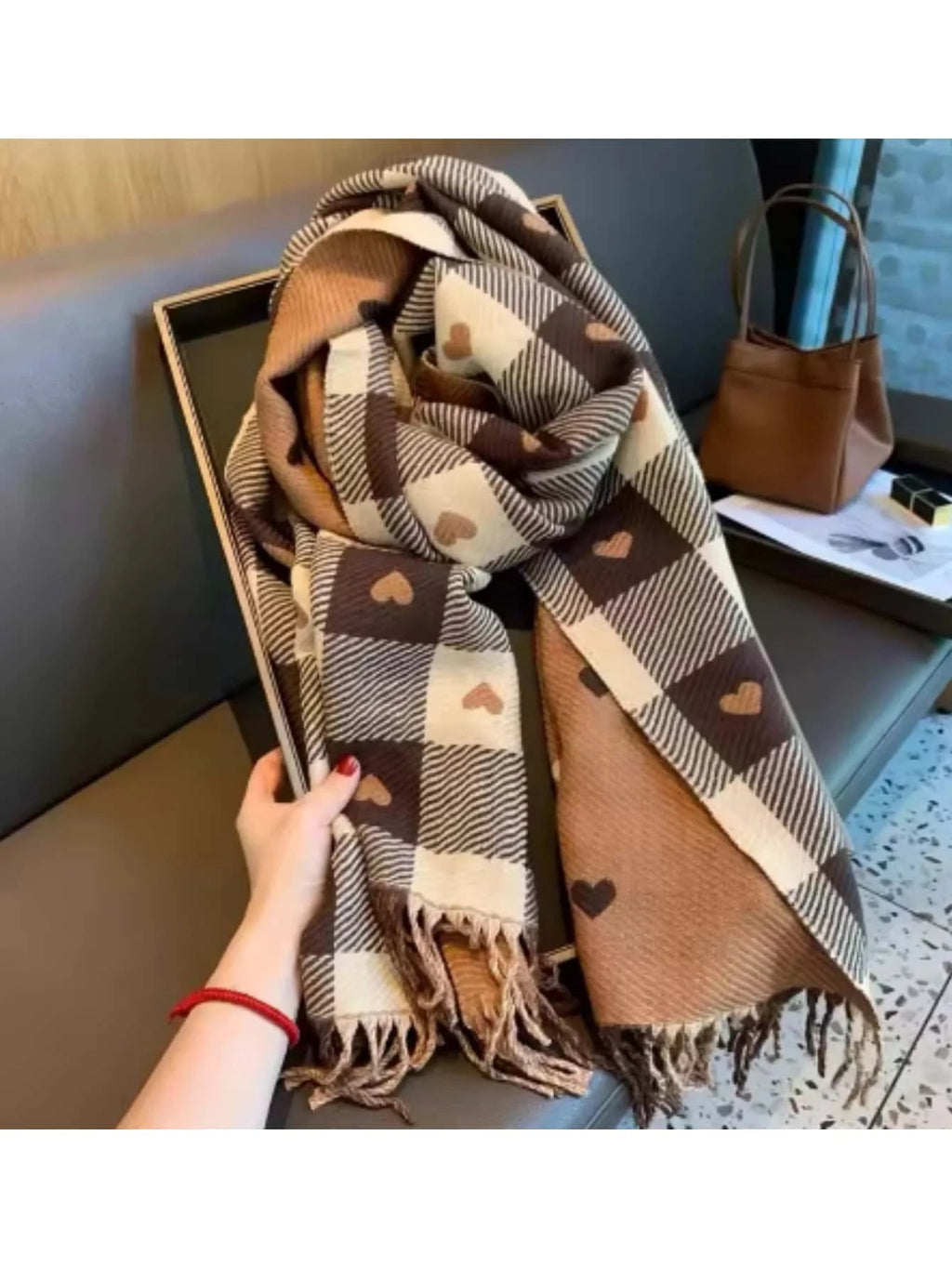 Cozy Plaid Winter Scarf & Shawl