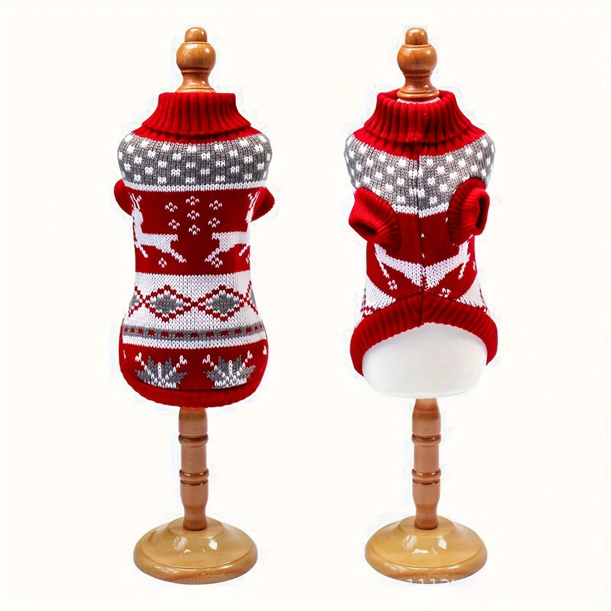 Cozy Festive Knitted Christmas Sweater for Small Pets