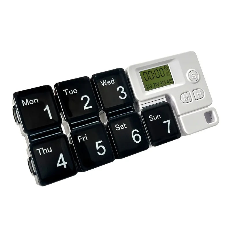 Smart Electronic Weekly Pill Organizer with Reminders