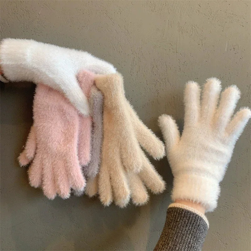 Cozy Ultra-Soft Plush Winter Gloves for Women