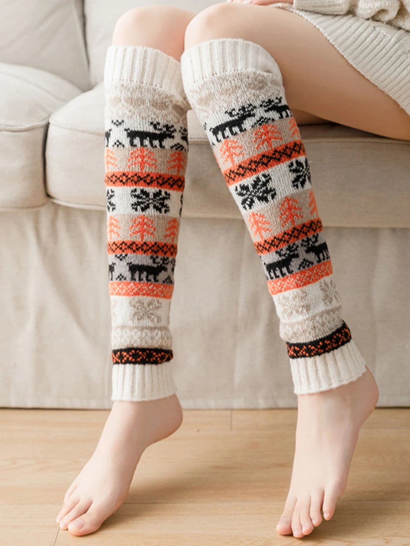 Ultra-Soft Knit Leg Warmers for Fall and Winter