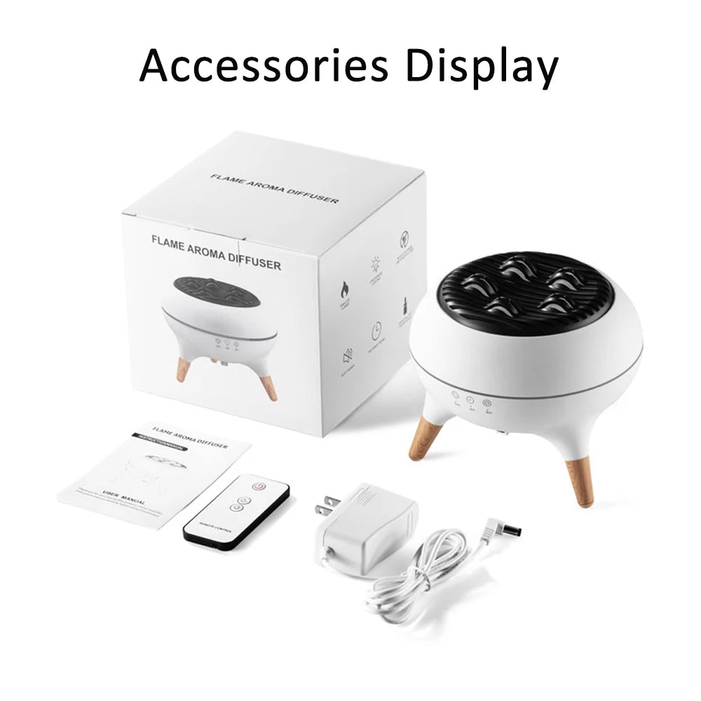 Dynamic Jellyfish Flame Aromatherapy Diffuser with LED Glow