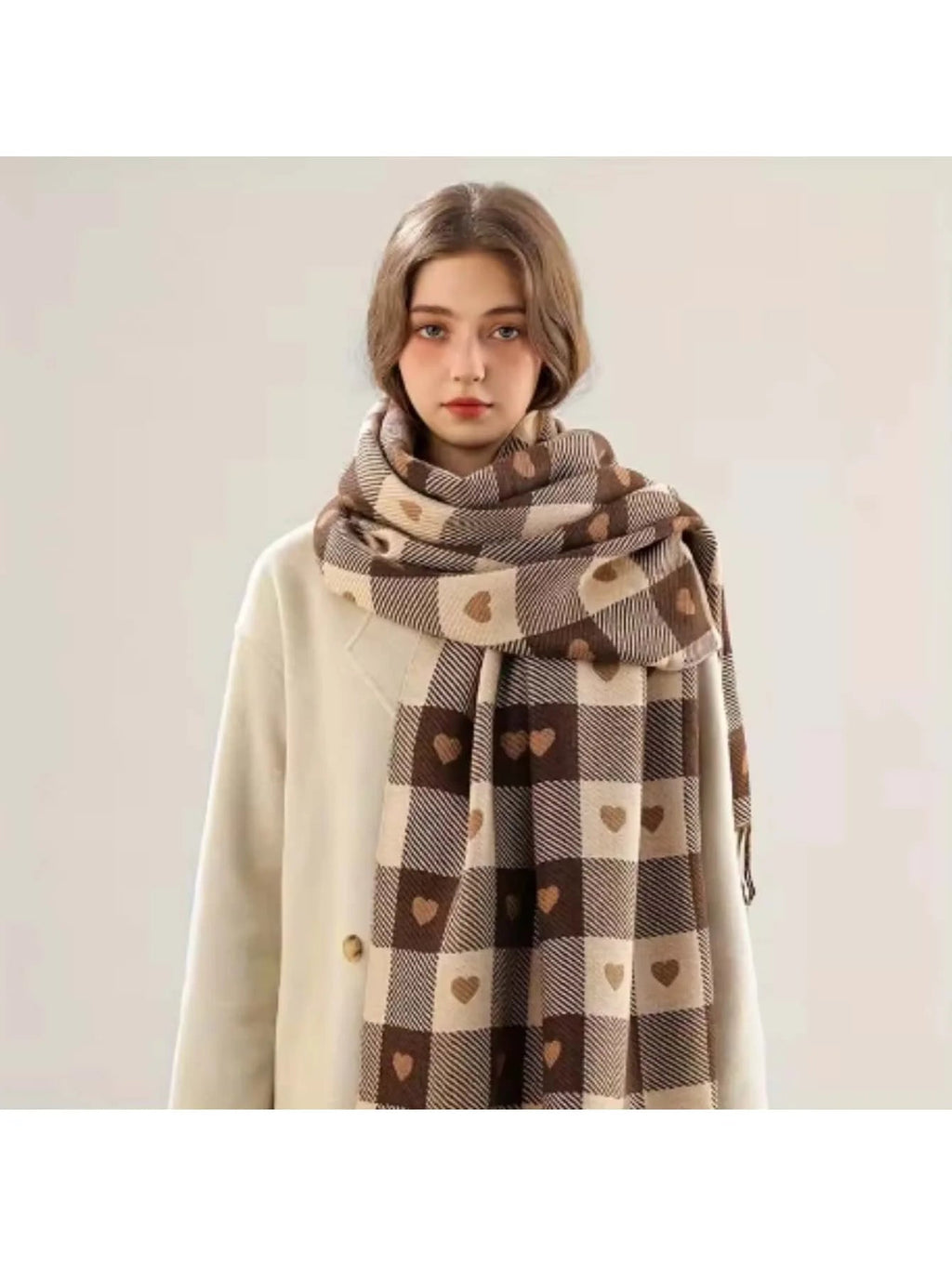 Cozy Plaid Winter Scarf & Shawl