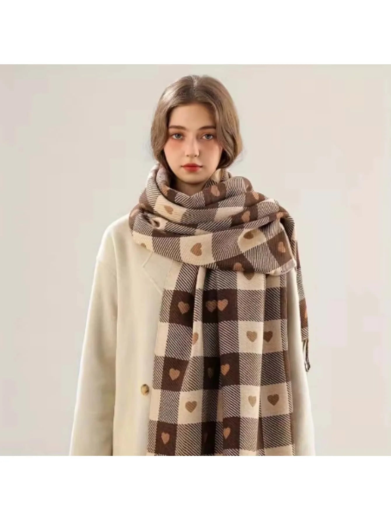 Cozy Plaid Winter Scarf & Shawl