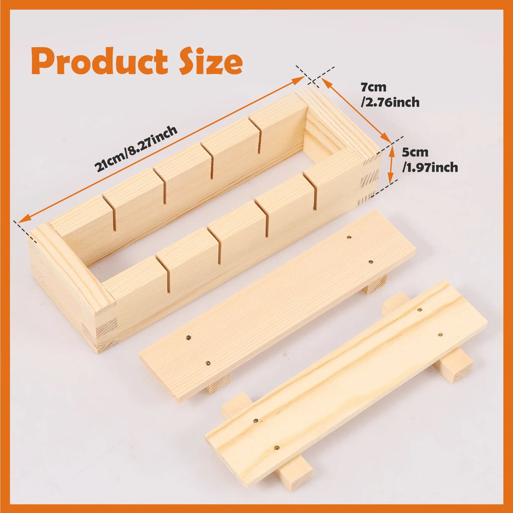 Premium Handcrafted Wooden Sushi Press Mold for Easy