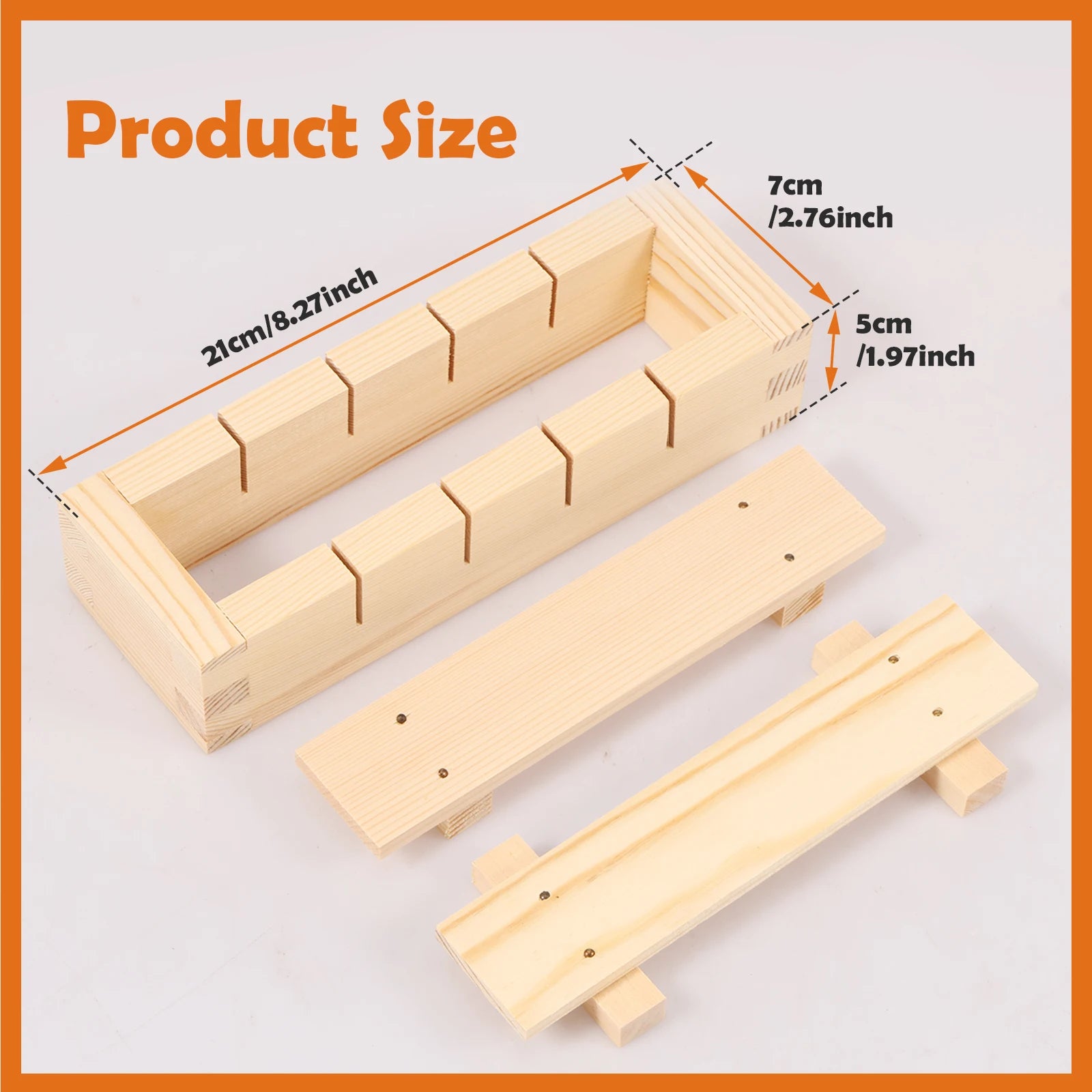 Premium Handcrafted Wooden Sushi Press Mold for Easy